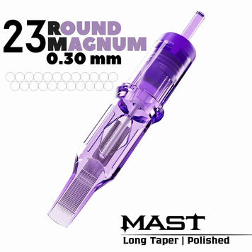 1023RM-1 (0,30 мм) Картриджи тату Mast PRO (тени\закрас) 1 шт MAST1023RM-1 фото