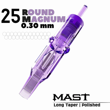 1025RM-1 (0,30 мм) Картриджи тату Mast PRO (тени\закрас) 1 шт MAST1025RM-1 фото