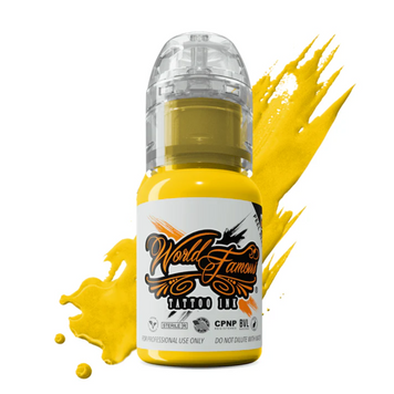 15мл Тату фарба WORLD FAMOUS INK - CANARY YELLOW 1686u-15ml фото
