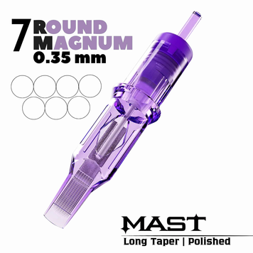 1207RM-1 (0,35 мм) Картриджи тату Mast PRO (тени\закрас) 1 шт mast1207RM фото