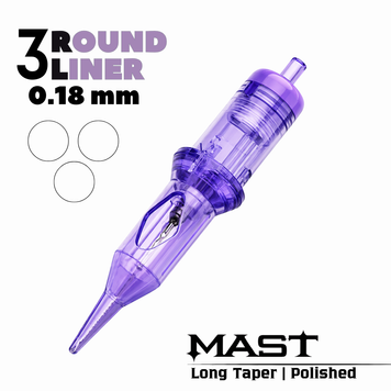 0403RL (0,18 мм) Картриджи тату Mast PRO (контур) 1 шт mast0403 фото