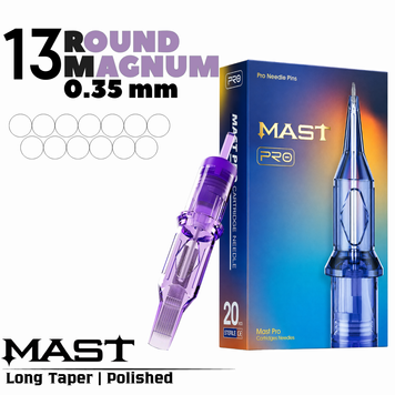 1213RM-1 (0,35 мм) Картриджи тату Mast PRO (тени\закрас) 20 шт mast1213RM фото