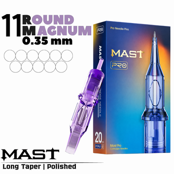 1211RM-1 (0,35 мм) Картриджи тату Mast PRO (тени\закрас) 20 шт mast1211RMR фото