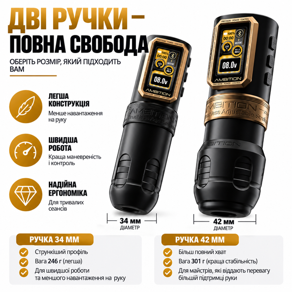 Беспроводная тату-машинка Ambition Epoch Max (1 аккумулятор) фото