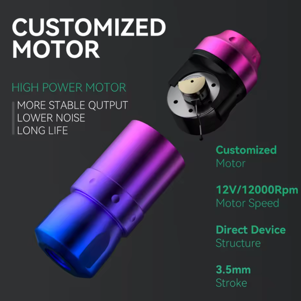 Беспроводной тату набор NMT-Mamba NEW Black Mamba Tattoo Wireless Ki фото