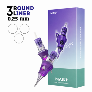 0803RL (0,25 мм) Картриджі тату Mast Cyber (контур) 20 шт cyber0803 фото