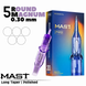 1005RM-1 (0,30 мм) Картриджі тату Mast PRO (тіні\зафарбування) 20 шт mast1005RM фото 1