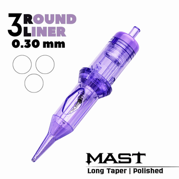 1003RLT (0,30 мм) Картриджи тату Mast PRO (контур) 1 шт mast1003 фото