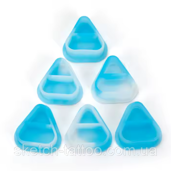 10 шт Силіконові капси TRIANGLE 2 в 1 (блакитний) 30x30 мм 550091933365 фото