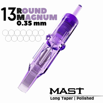 1213RM-1 (0,35 мм) Картриджи тату Mast PRO (тени\закрас) 1 шт mast1213RM фото