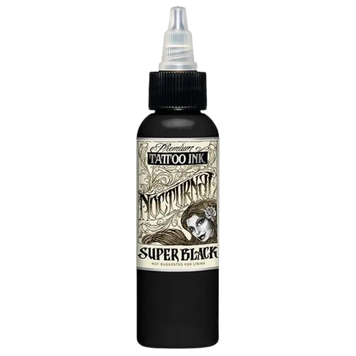 60 мл Тату фарба Super Black Nocturnal Tattoo Ink Super Black 30 мл Nocturn фото