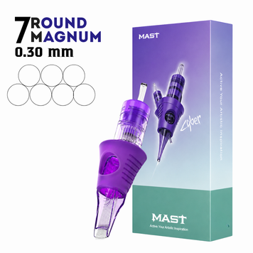1007RM-1 (0,30 мм) Картриджі тату Mast Cyber (тіні\зафарбування) 20 шт cyber1007RM-1 фото