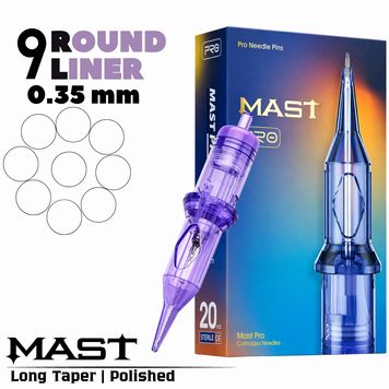 1209RL (0,35 мм) Картриджі тату Mast PRO (контур) 20 шт mast1209 фото