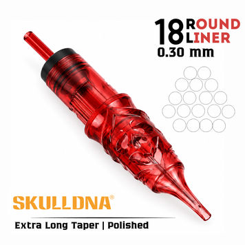 1018RL (0,30 мм) Картриджи тату Skulldna (контур) 1 шт 1018_SK фото
